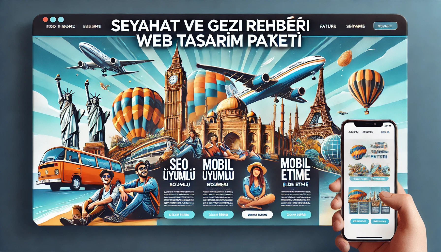 Seyahat ve Gezi Rehberi Web Tasarım Paketi